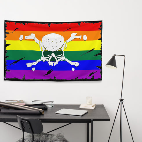 LGBTQ Rainbow Pride Pirate Flag