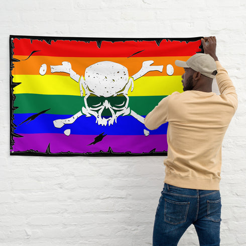 LGBTQ Rainbow Pride Pirate Flag