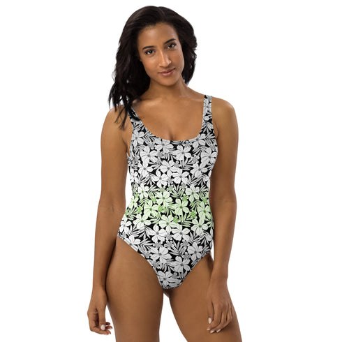 Agender Pride Aloha One-Piece Swimsuit