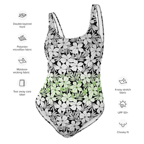 Agender Pride Aloha One-Piece Swimsuit