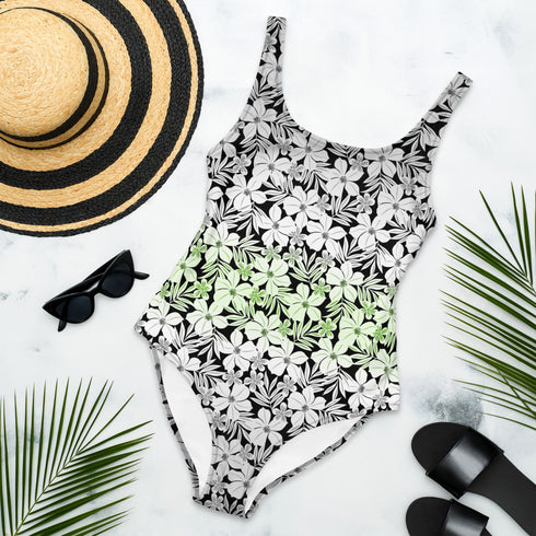 Agender Pride Aloha One-Piece Swimsuit