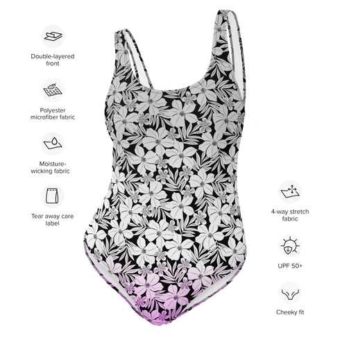 Asexual Pride Aloha One-Piece Swimsuit