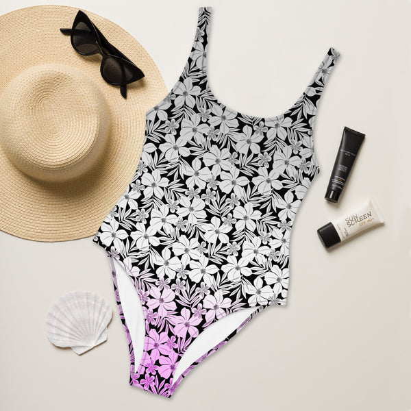 Asexual Pride Aloha One-Piece Swimsuit