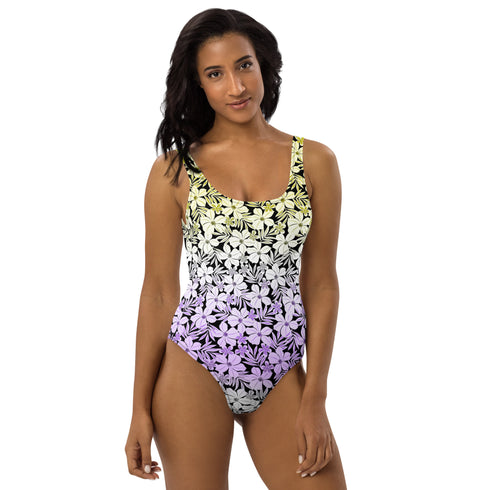 Nonbinary Pride Aloha One-Piece Swimsuit