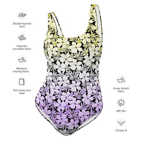 Nonbinary Pride Aloha One-Piece Swimsuit
