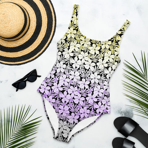 Nonbinary Pride Aloha One-Piece Swimsuit