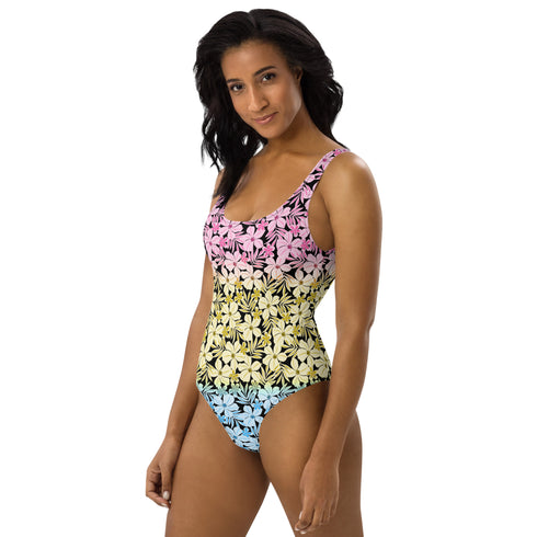 Pansexual Pride Aloha One-Piece Swimsuit
