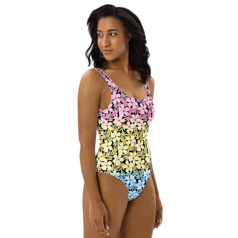 Pansexual Pride Aloha One-Piece Swimsuit