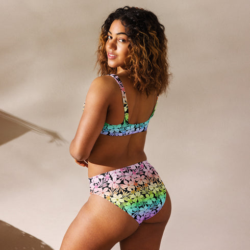 Original LGBTQ Pride Aloha High-Waisted Bikini