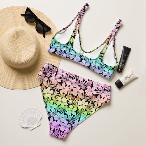 Original LGBTQ Pride Aloha High-Waisted Bikini
