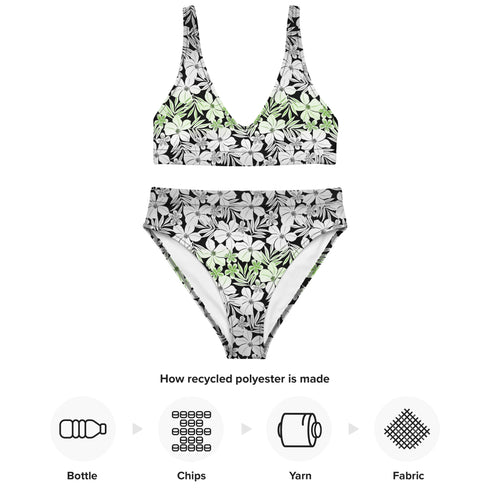 Agender Pride Aloha High-Waisted Bikini