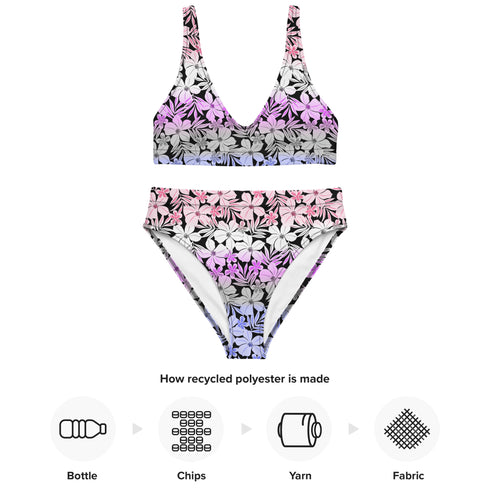 Genderfluid Pride Aloha High-Waisted Bikini