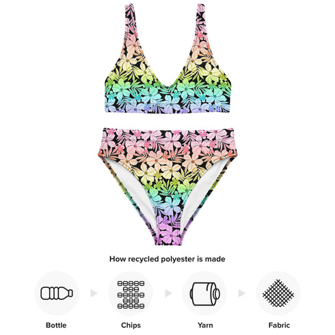 Original LGBTQ Pride Aloha High-Waisted Bikini