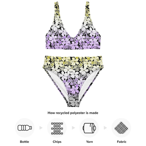 Nonbinary Pride Aloha High-Waisted Bikini