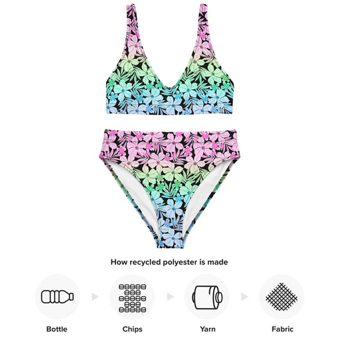 Polysexual Pride Aloha High-Waisted Bikini