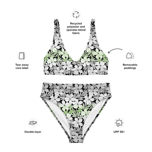 Agender Pride Aloha High-Waisted Bikini