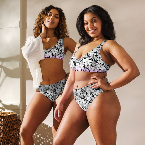 Asexual Pride Aloha High-Waisted Bikini
