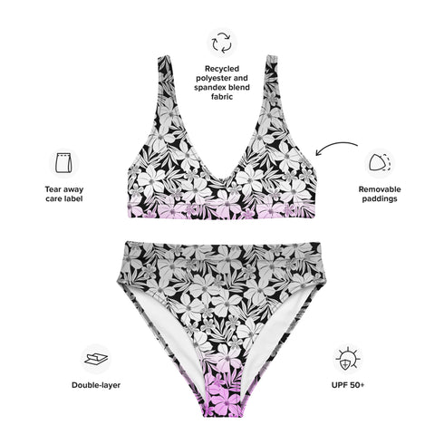 Asexual Pride Aloha High-Waisted Bikini