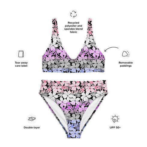 Genderfluid Pride Aloha High-Waisted Bikini