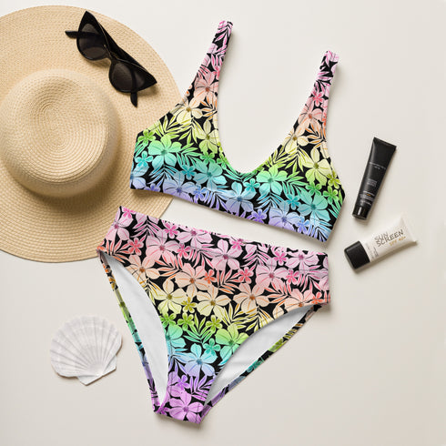 Original LGBTQ Pride Aloha High-Waisted Bikini