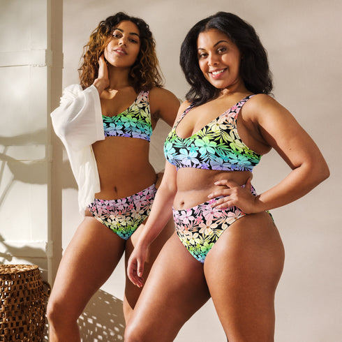 Original LGBTQ Pride Aloha High-Waisted Bikini