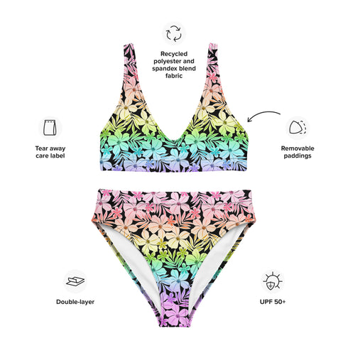 Original LGBTQ Pride Aloha High-Waisted Bikini
