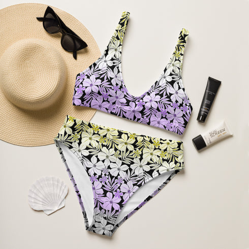 Nonbinary Pride Aloha High-Waisted Bikini