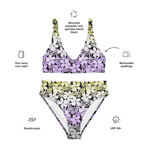 Nonbinary Pride Aloha High-Waisted Bikini