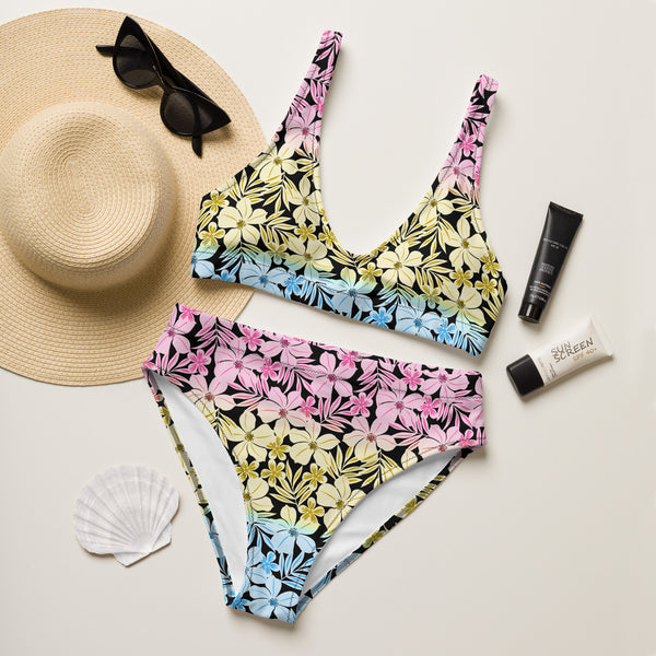 Pansexual Pride Aloha High-Waisted Bikini