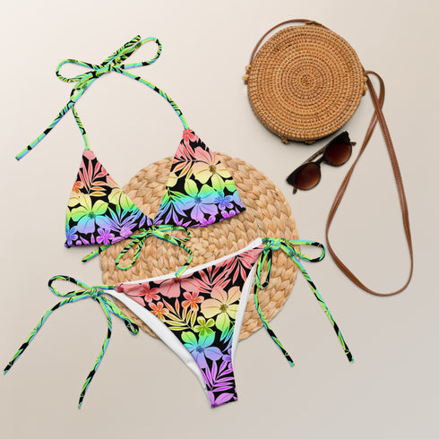 LGBTQ Rainbow Pride Aloha String Bikini