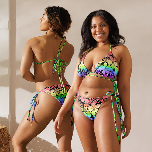 LGBTQ Rainbow Pride Aloha String Bikini