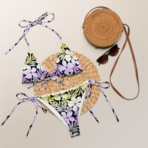 Nonbinary Pride Aloha String Bikini