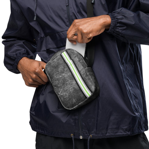 Agender Pride Grunge Stripe Crossbody Bag