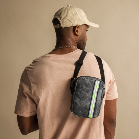 Agender Pride Grunge Stripe Crossbody Bag