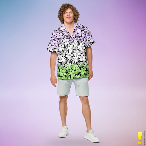 Genderqueer Pride Aloha Hawaiian Shirt