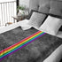 Grunge Original LGBTQ Pride Flag Stripe Velveteen Plush Blanket