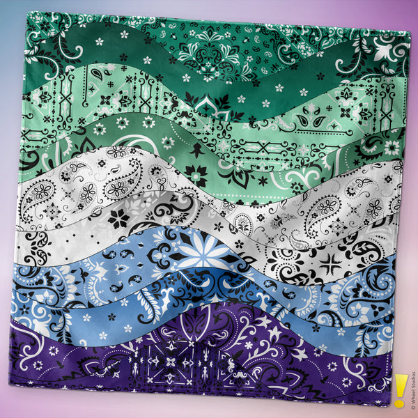 Gay Male Pride Waves Bandana