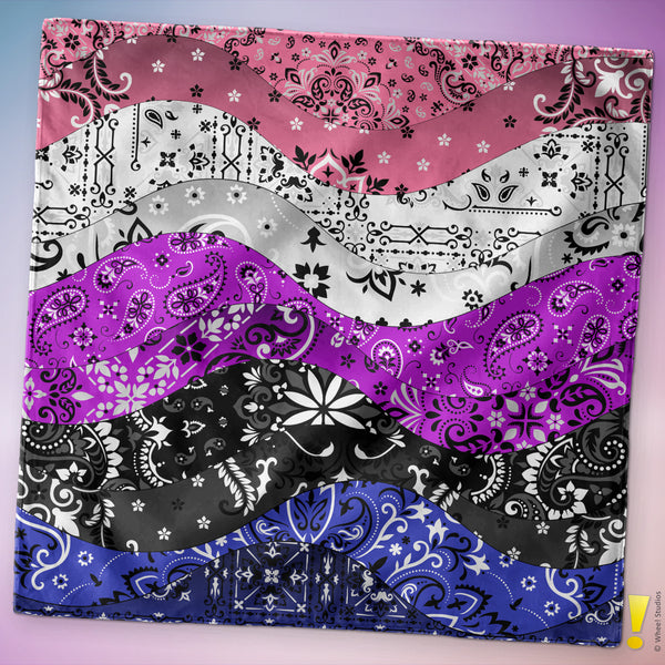 Genderfluid Pride Waves Bandana