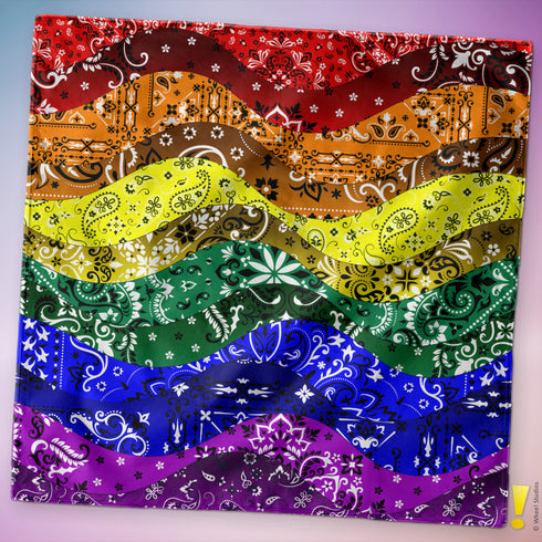 LGBTQ Rainbow Waves Bandana
