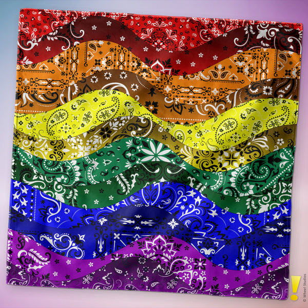 LGBTQ Rainbow Waves Bandana