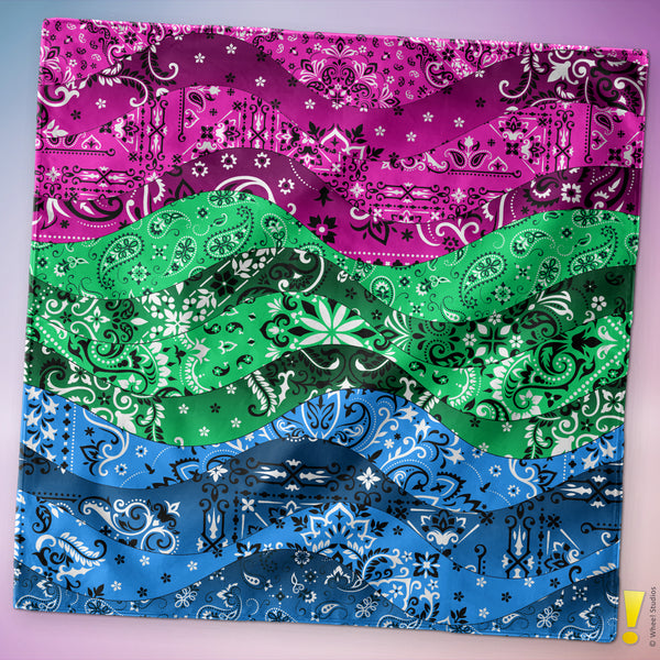 Polysexual Pride Waves Bandana