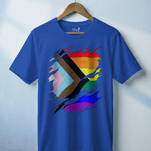 Ripped Reveal Custom Pride Flag Tee