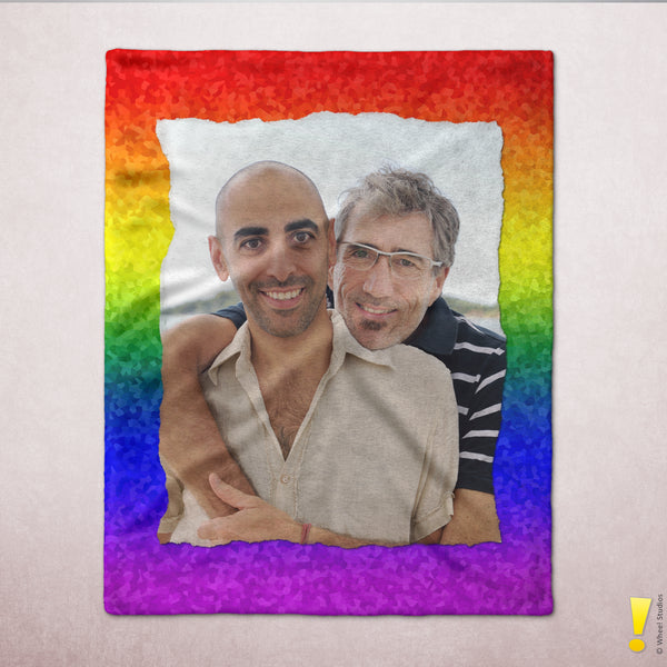 Personalized Photo LGBTQ Pride Velveteen Plush Blanket