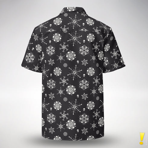Bone Snowflake Hawaiian Shirt