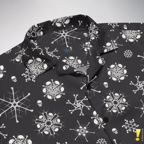 Bone Snowflake Hawaiian Shirt