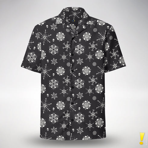 Bone Snowflake Hawaiian Shirt