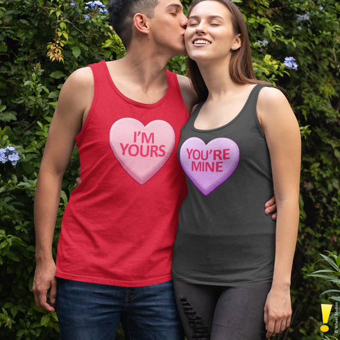 Personalized Candy Heart Premium Tank Top