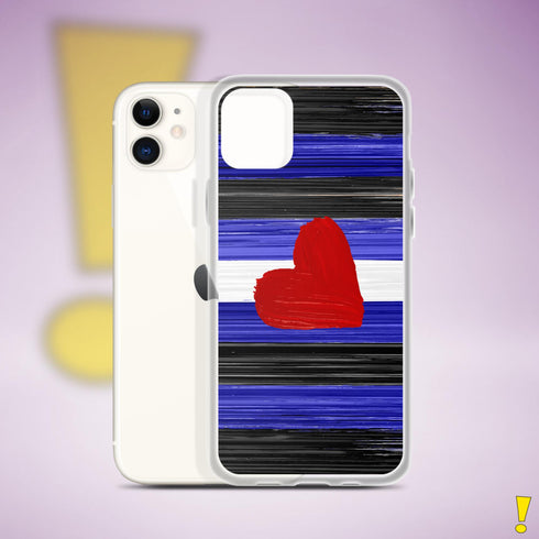 Leather Pride Flag Brush Strokes Clear Case for iPhone®