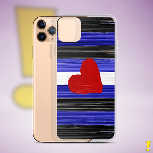 Leather Pride Flag Brush Strokes Clear Case for iPhone®