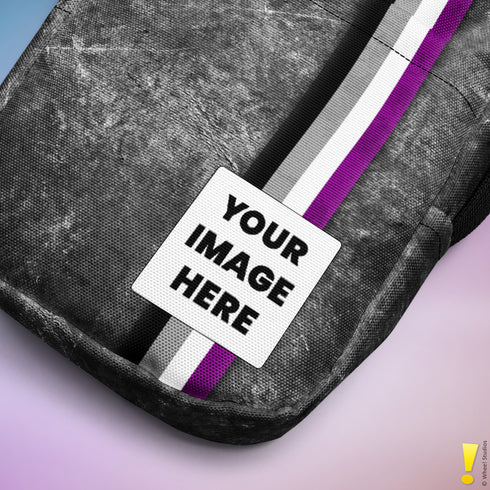 Asexual Pride Grunge Stripe Crossbody Bag